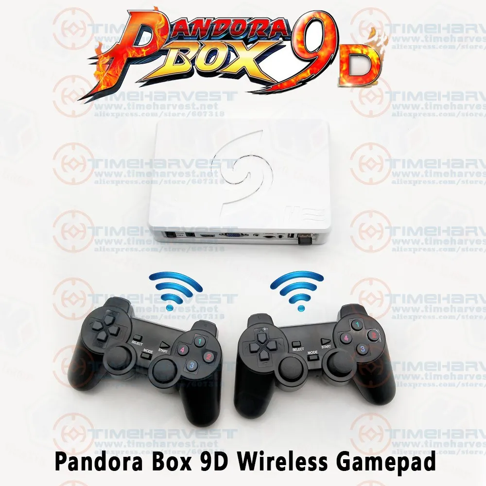 2 игрока Pandora Box 9D беспроводной игровой контроллер аркады Joypad 2500 В 1 боевой
