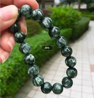 natural green seraphinite round beads bracelet women men gemstone seraphinite crystal bracelet 8mm 9mm 11mm 12mm 13mm 14mm aaaaa