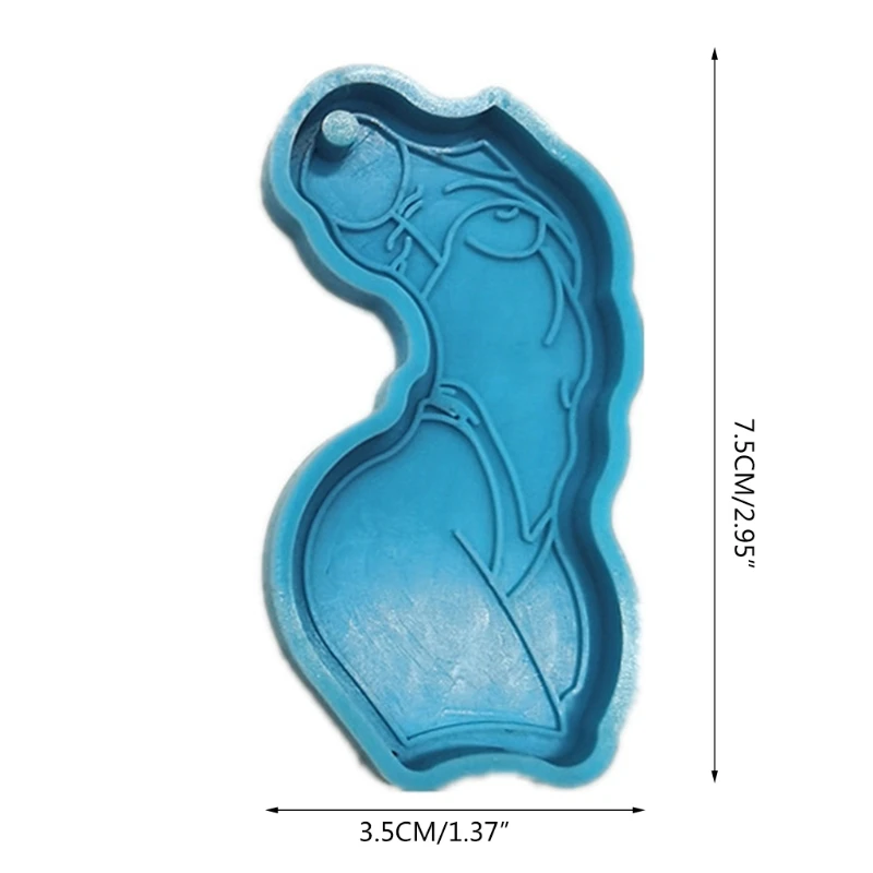 

Sketch Sexy Woman Keychain Epoxy Resin Mold Jewelry Pendant Silicone Mould DIY Crafts Ornaments Decorations Casting Tool