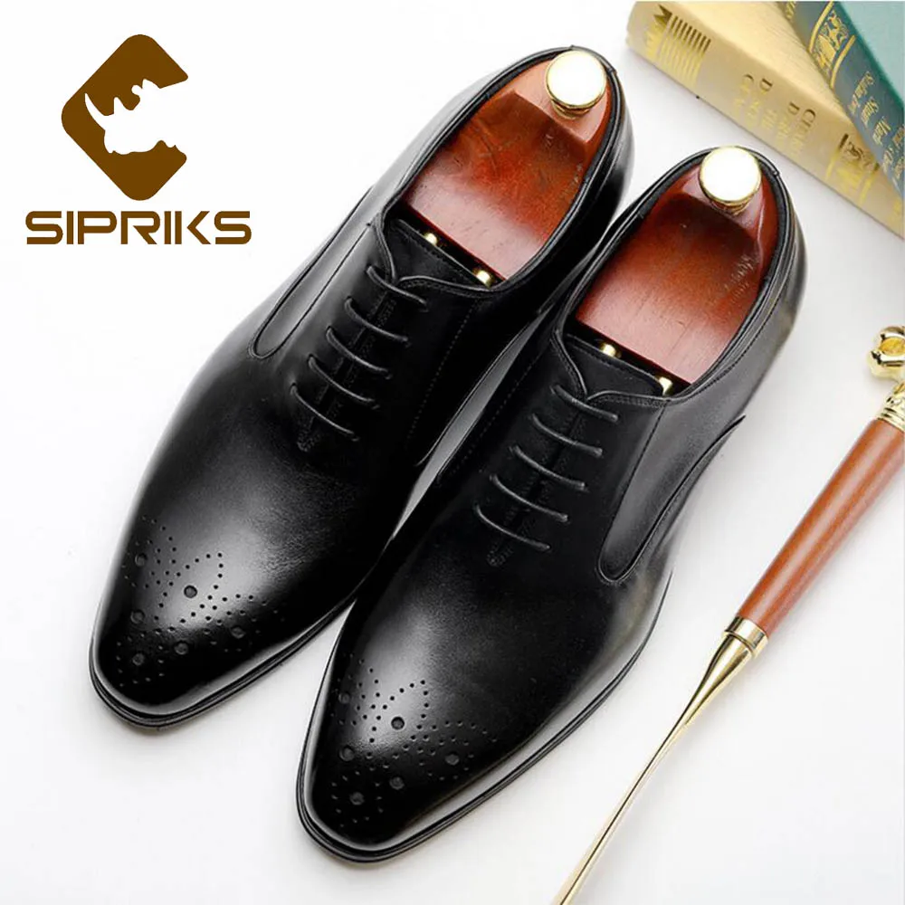 Sipriks Mens Burgundy Oxfords Comfort Casual Leather Shoes 2020 Wedding Formal Gents Suit Social Dress Elegant Black | Обувь