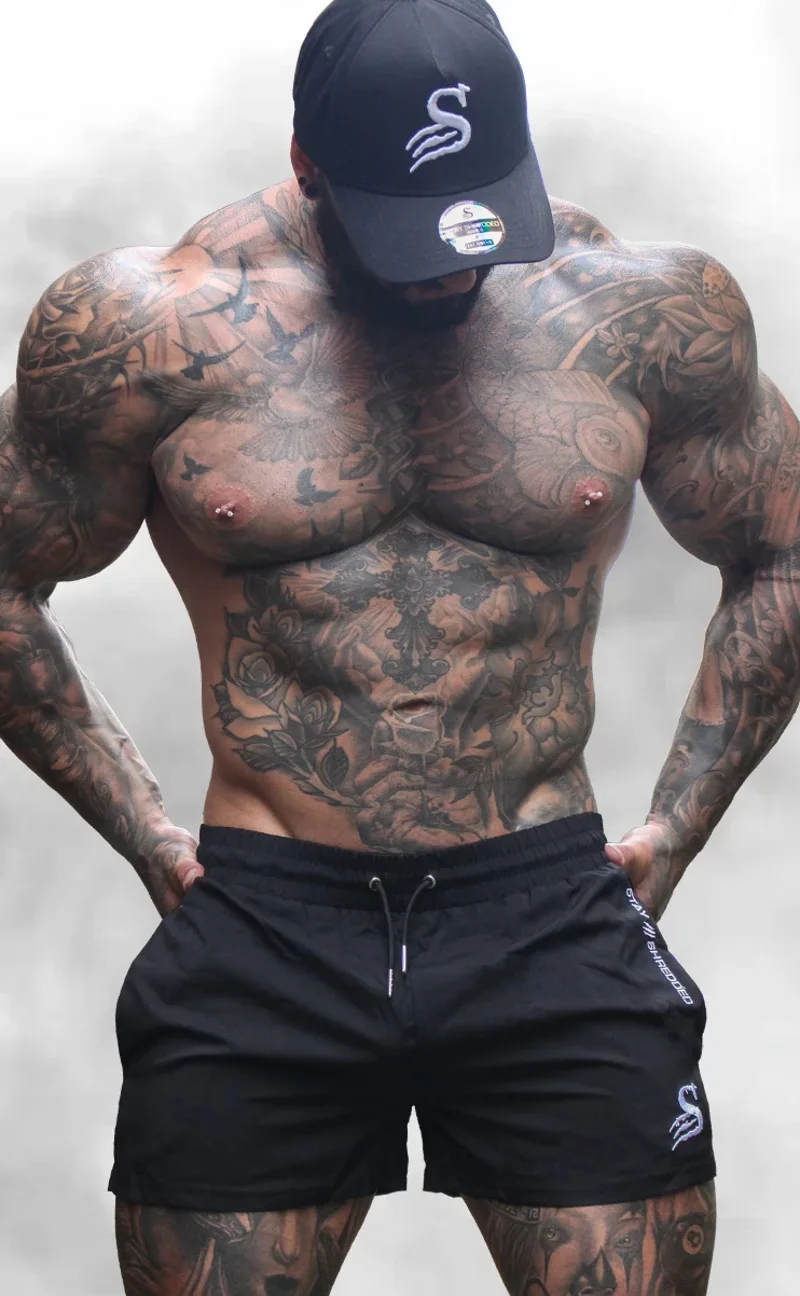 

Summer tide brand men's sports shorts outdoor running fitness mesh quick-drying training shorts breathable stretch trend shorts