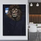 Животные, слон, лев, фотообои, искусство, ретро плакаты и принты, картины для гостиной, интерьер, домашний декор