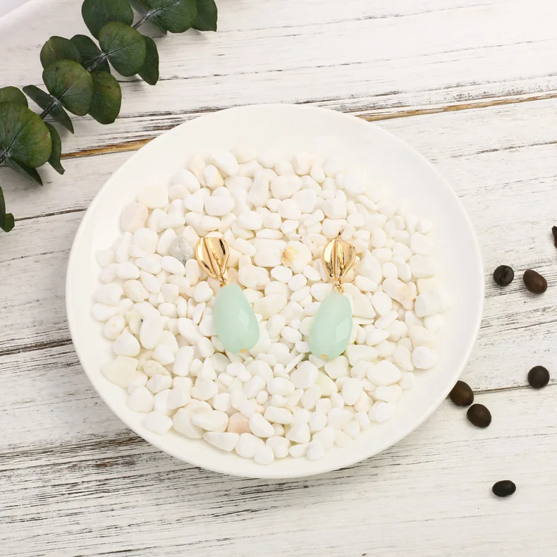 Модные Акриловые серьги-капли карамельных цветов простые геометрические