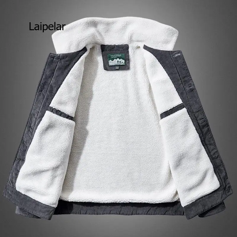 Мужские зимние вельветовые куртки пальто теплое Теплое повседневное верхнее