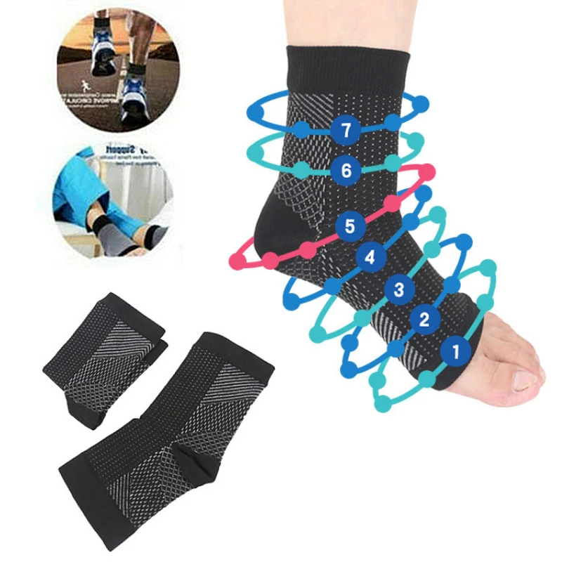 Socks Anti Fatigue Compression Foot Sleeve Support Brace Sock Quality Copper Infused Magnetic | Спорт и развлечения