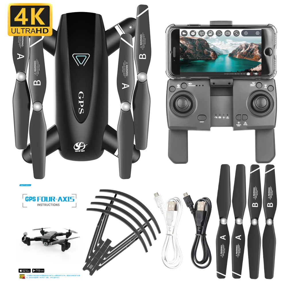 4K складной воздушный Дрон GPS Умный домашний Квадрокоптер с камерой Hd Вертолет