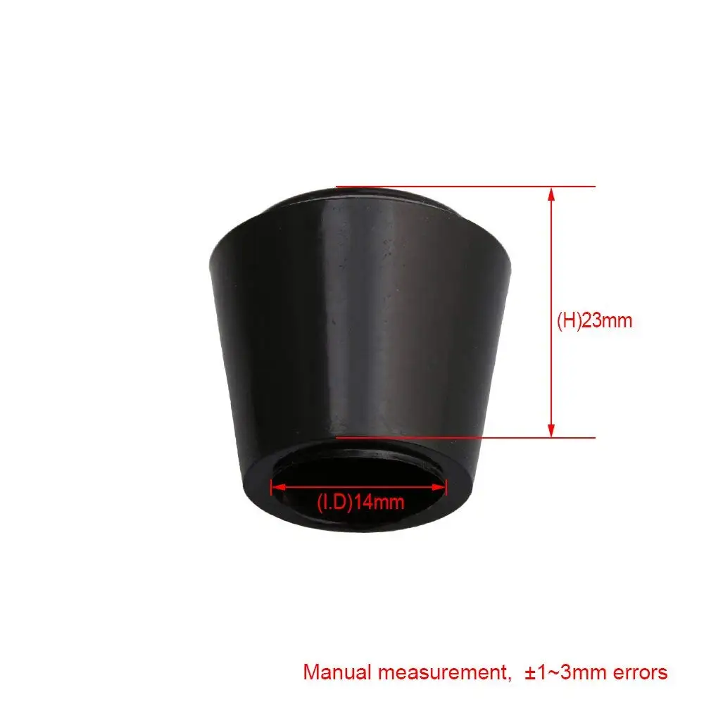 

Inner Diameter Black Round Furniture Chair Table Leg Foot Rubber Covers Floor Protectors Cap Pack of 20