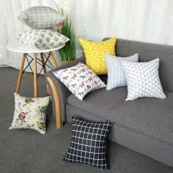 Наволочка для подушки 45*45 см текстильная наволочка плюшевая подушка чехол дивана