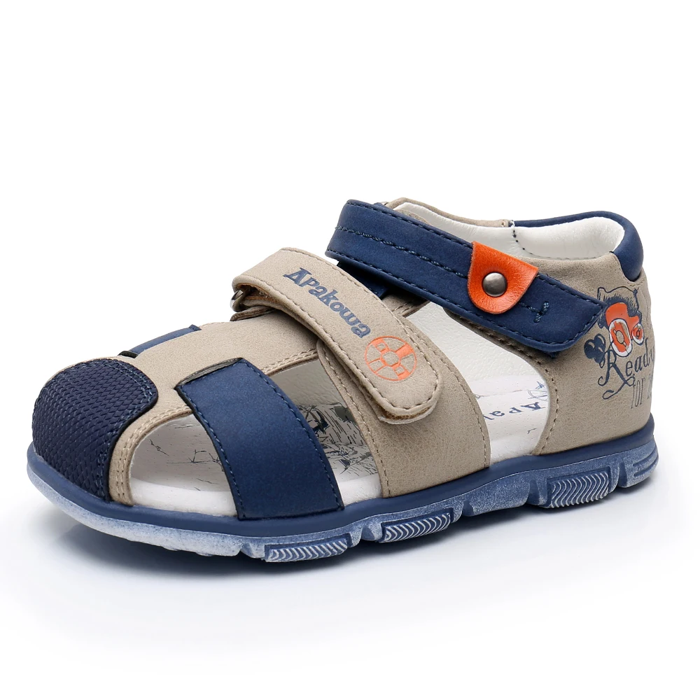Ahannie/Детские ортопедические сандалии с двойным регулируемым ремешком и закрытым