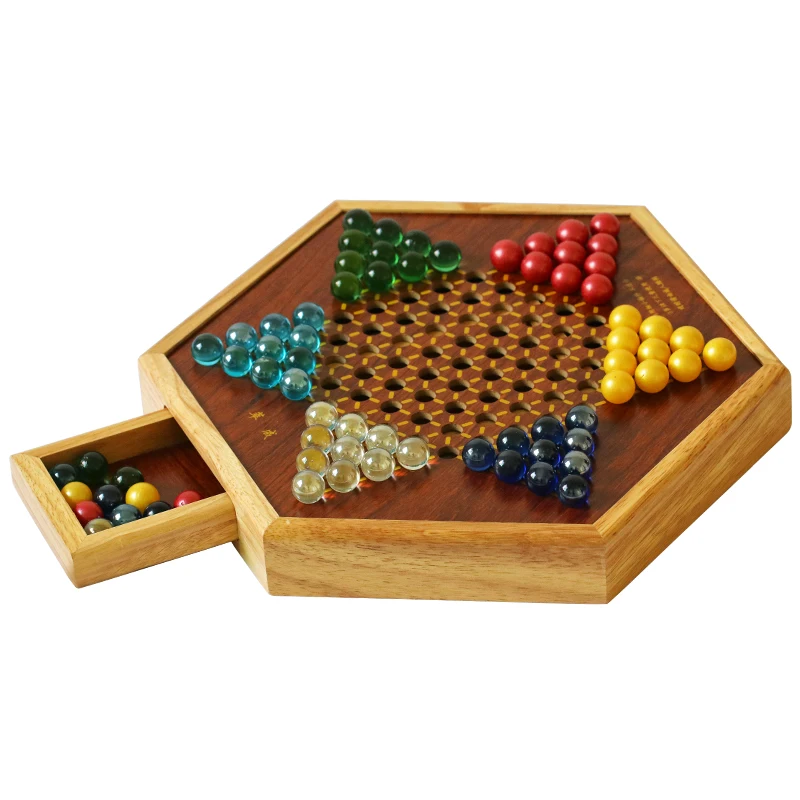 

Crystal Ball Pieces Puzzle Chinese Checkers Children's Portable Interactive Chess High-end Travel Brettspiel Family Games EK50QL
