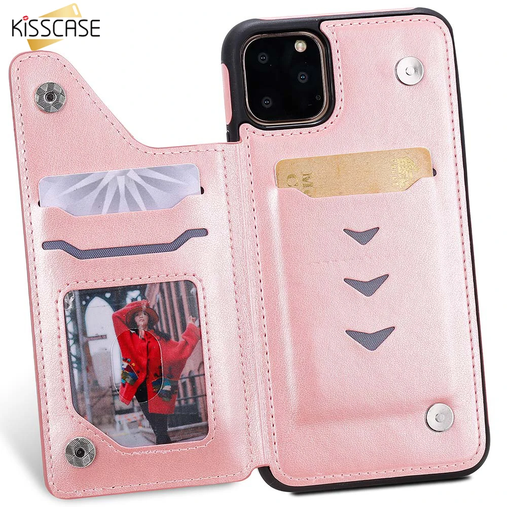 Кожаный чехол кошелек с кошками и пчелами для iPhone 11 Pro Max противоударный откидной