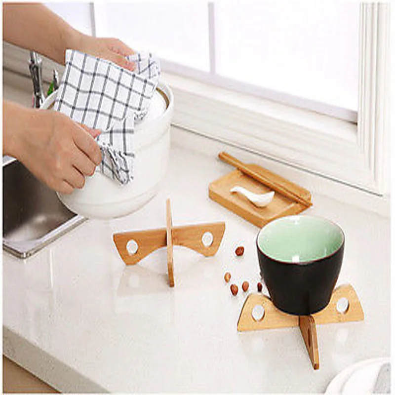 Кухонные стеллажи для хранения держатели аксессуары бамбуковые подставки