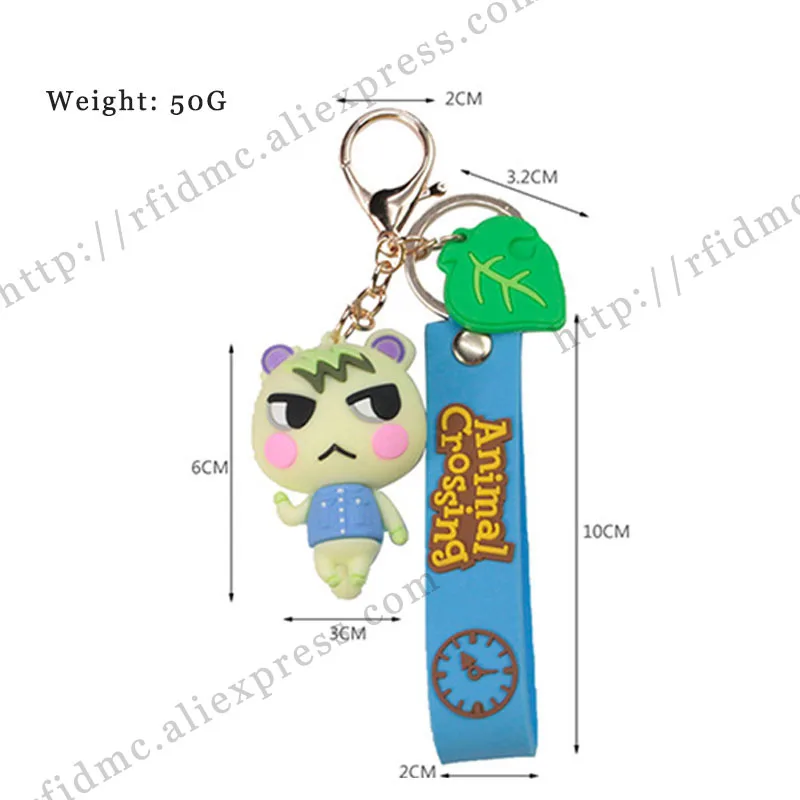 

Silicone Keychain Animal Crossing Fashion Key ring Accessories Cute Shaped Pendants Keyring