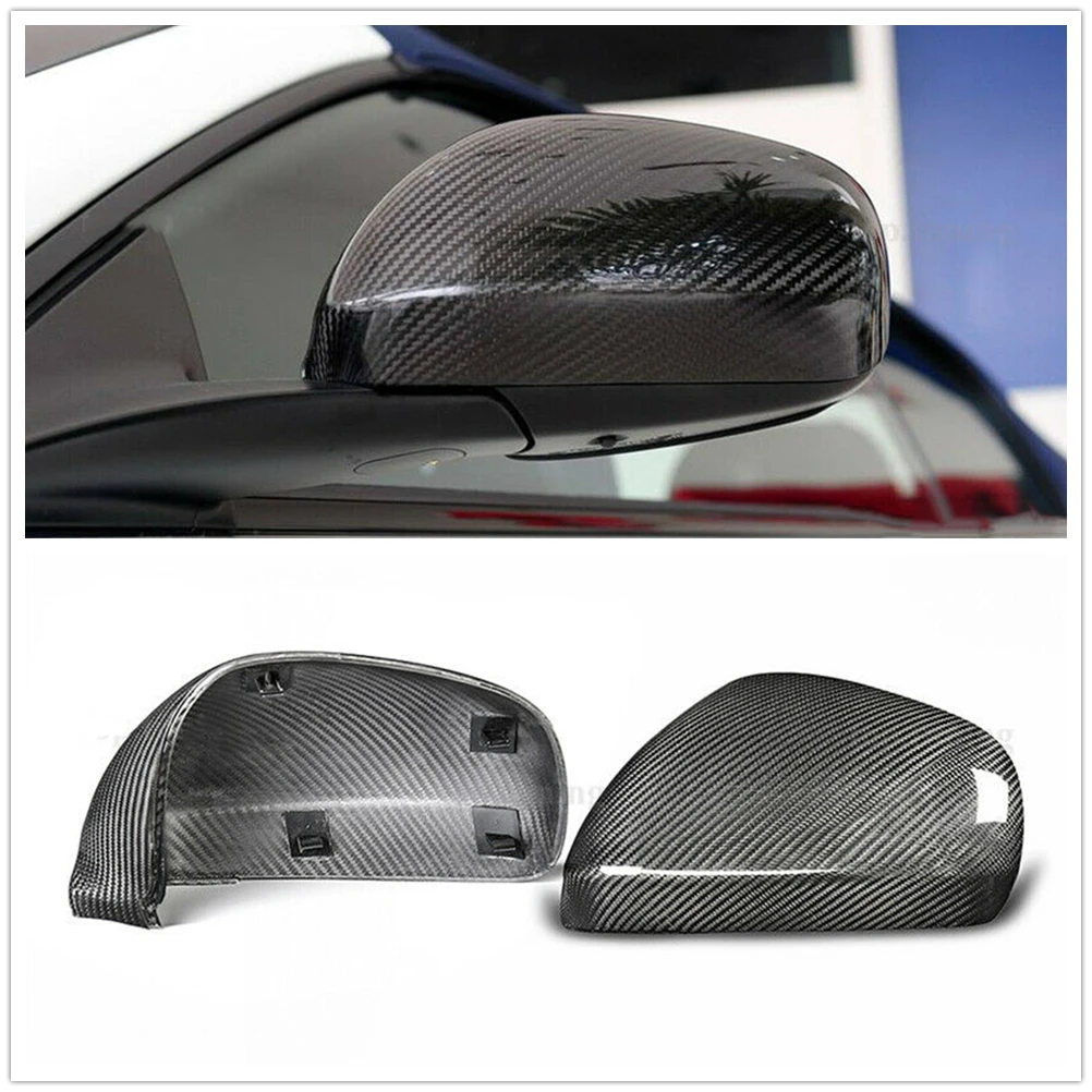 

Mirror Cover For Maserati GT GC Quattroporte 2007-2013 Real Dry Carbon Fiber Exterior Reverse Rear View Replacement Clip On Caps