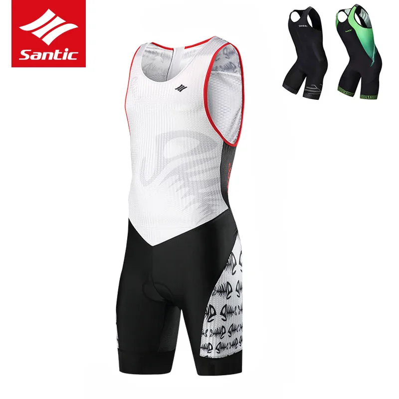 Santic Велоспорт Джерси для мужчин Pro Team Триатлон Skinsuit без рукавов цельный гоночный