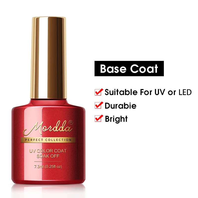 Base Coat MORDDA Гель-лак для ногтей УФ светодиодный лак для ногтей для маникюра 120 цветов длительного действия Гель-лак Гибридный для маникюра Инструменты - Цвет: Base Coat