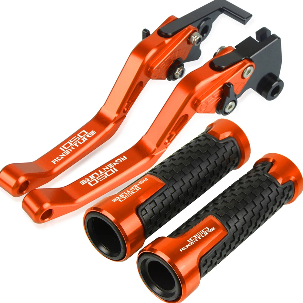 

For ADVENTURE1050 2015-2016 Motorcycle Accessories Short Brake Clutch Levers Handlebar Hand Grips With Logo ADVENTURE 1050