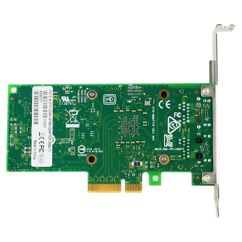 Сетевая карта PCI E 10 ГБ для X550 T1 с чипом Intel ELX550AT один порт RJ45 адаптер Express Ethernet LAN