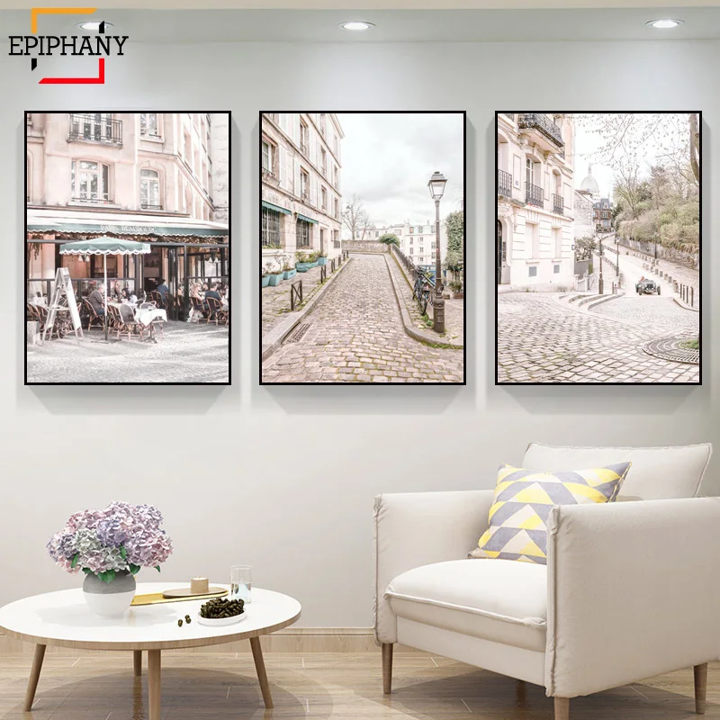 Жикле настенный искусство и принты декор для спальни Современная розовая