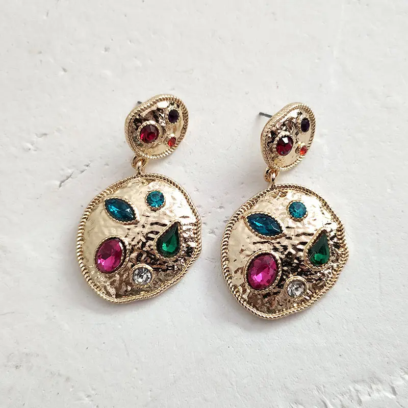 Женские серьги с кристаллами JJFOUCS роскошные геометрические металлические