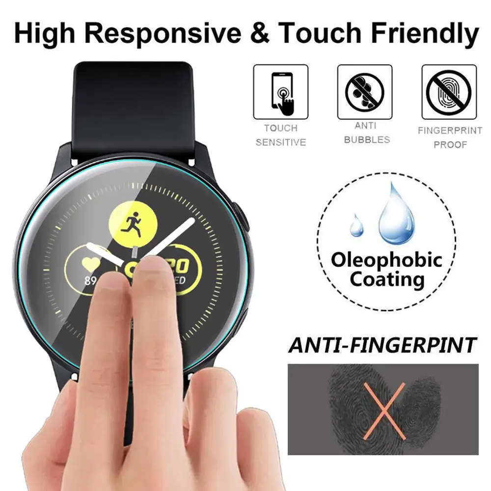 Screen Protectors Glass For Samsung Galaxy Watch 42mm 46mm Film Tempered Protective Protection Coverage Scratch Resistant 1-4pcs