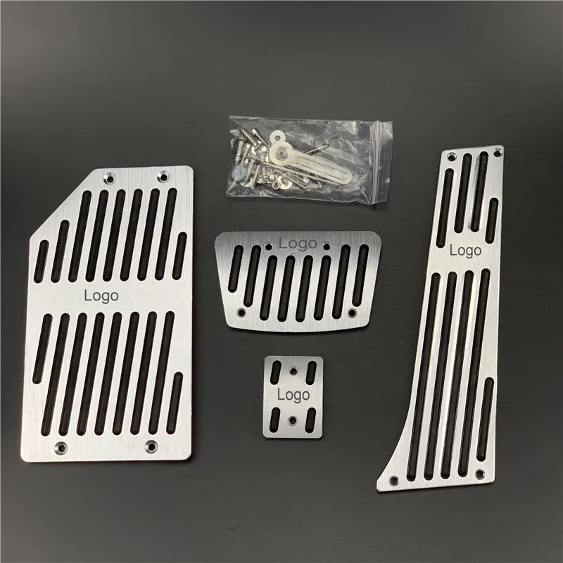 Alloy AT 4pcs Drill Автомобильный Стайлинг акселератора газа педаль тормоза чехол для hyundai i35 ix35 iX45 Mistra Sonata 8 SantaFe, автомобильные аксессуары - Название цвета: Alloy AT 4pcs Drill