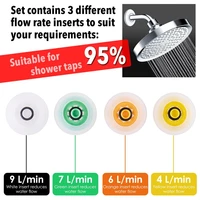 4pcs 12 inch shower head flow reducer limiter valve bathroom shower taps accessories 4679 lmin water saving set up to 70