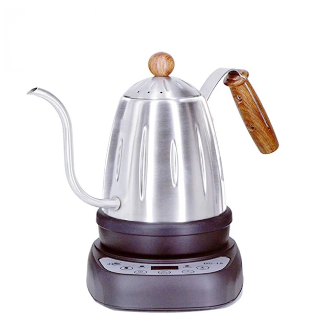 

700ml Electric Various Temperatures Setting Keep Warm Pour Over Coffee Gooseneck Kettle Silver Color