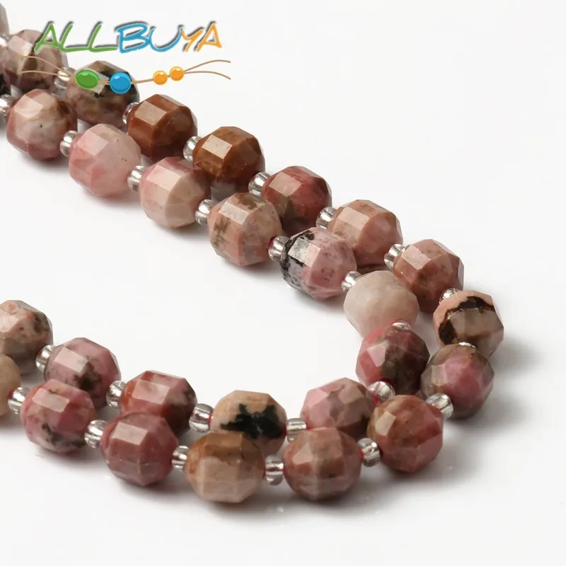 

Бусины Круглые граненые из натурального черного родонита, 15 дюймов, 8 мм