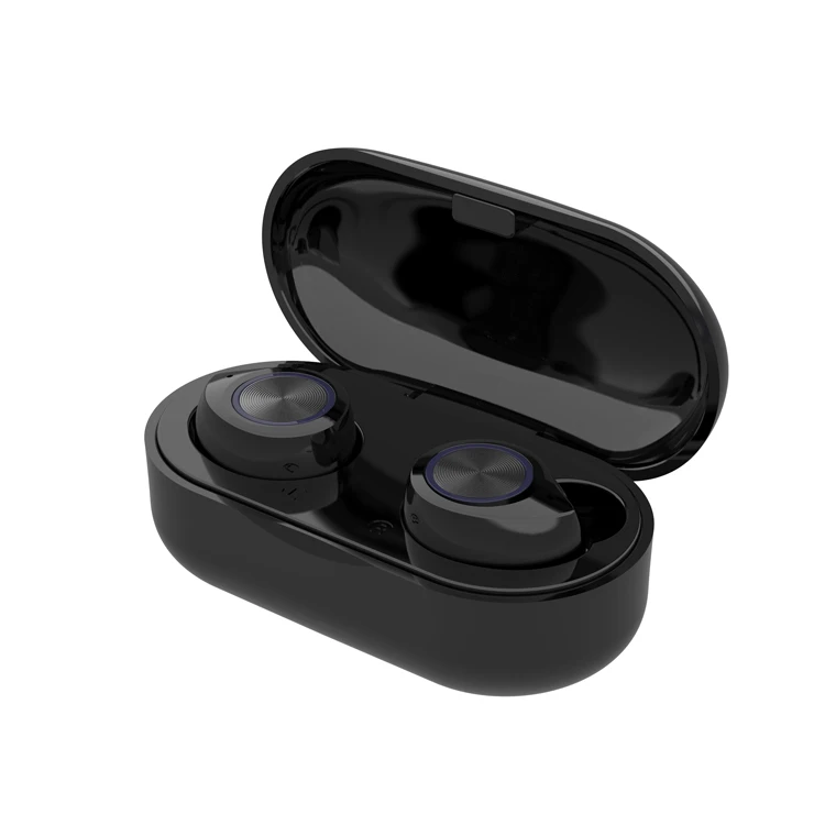 Черный TW60 TWS беспроводные наушники Bluetooth 5,0 Hi-Fi стерео гарнитура сенсорное управление Handsfree Мини наушники встроенный HD микрофон для женщин и девушек - Цвет: Черный