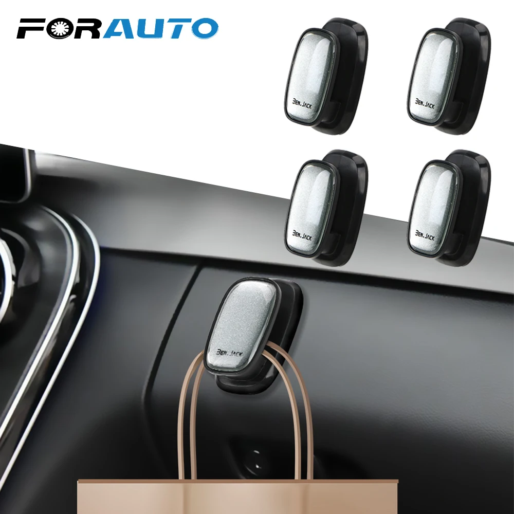 FORAUTO 4 шт. автомобильные крючки автомобильный Органайзер хранилище самоклеящийся