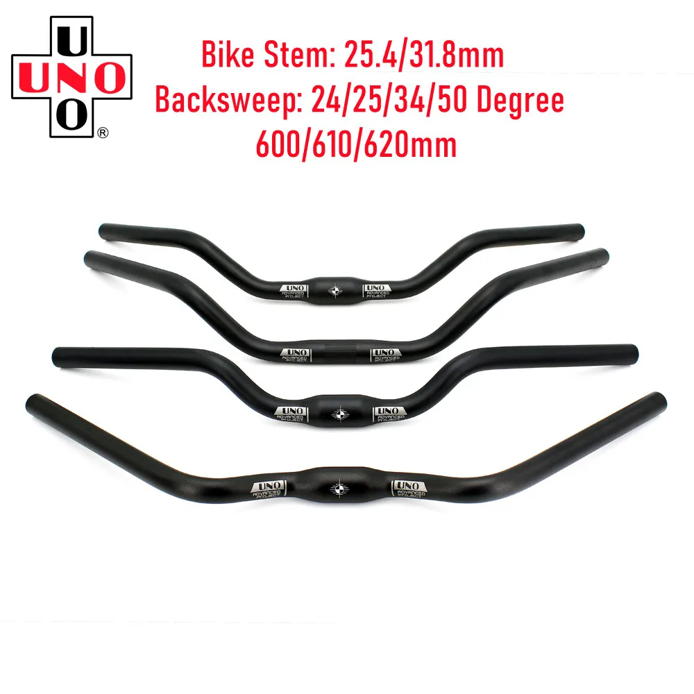 

UNO Bike Swallow Shaped MTB Bicycle Handlebar 25.4/31.8mm M Type 600/610/620mm Road Bike Handlebar