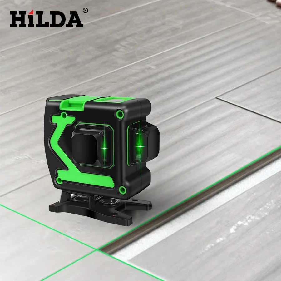 

3D Laser Level Self-Leveling 360 Horizontal And Vertical Cross Green 12 Lines 3D Rotary Laser Level Horizontal Vertical