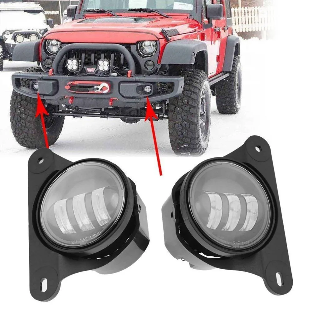 Светодиодные противотуманные фары 30 Вт для 10 летия передний бампер Jeep Wrangler JK 07 +
