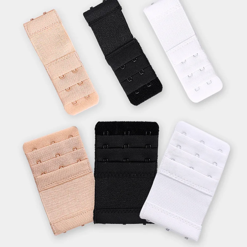 

Stainless Steel Bra Extender Lingerie Strap Extension for Women 2 Row 2 Hook Intimates Accessories Adjustable Belt Buckle 6 PCS