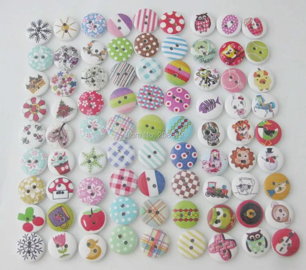 WBNLGG круглая форма печатных детская рубашка пуговицы Ассорти 150 шт 3/5