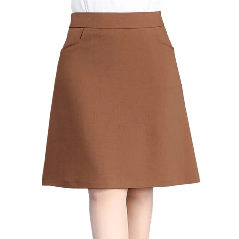 

Юбка женская трапециевидная, с высокой талией, батальных размеров, D720, осень 2021