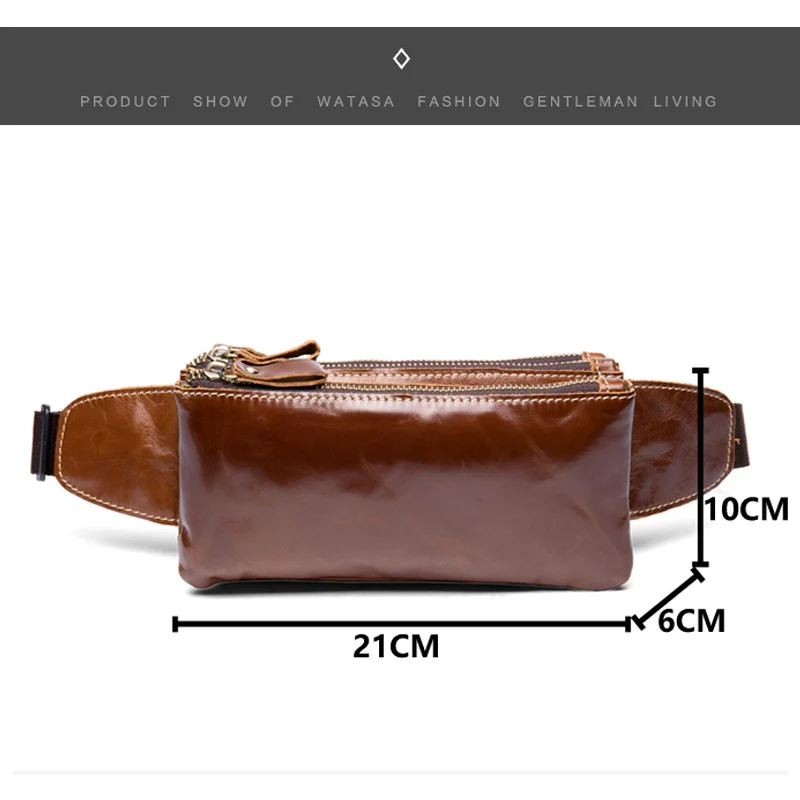 Поясная Сумка из натуральной кожи для мужчин и женщин Повседневная поясная сумка