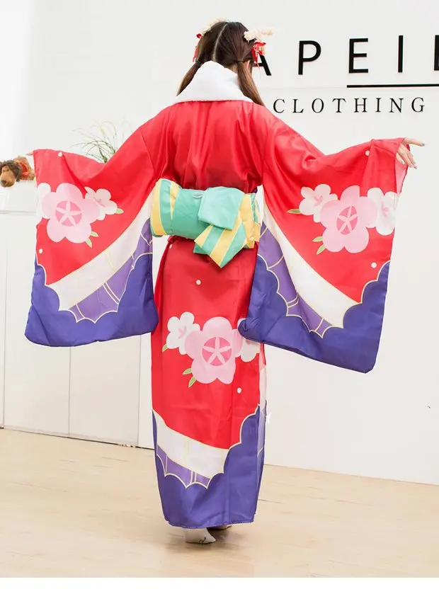 Сан Чи нет горничной Дракон Kanna Камуи кимоно Yukata Косплэй костюм Кобаяши Хэллоуин