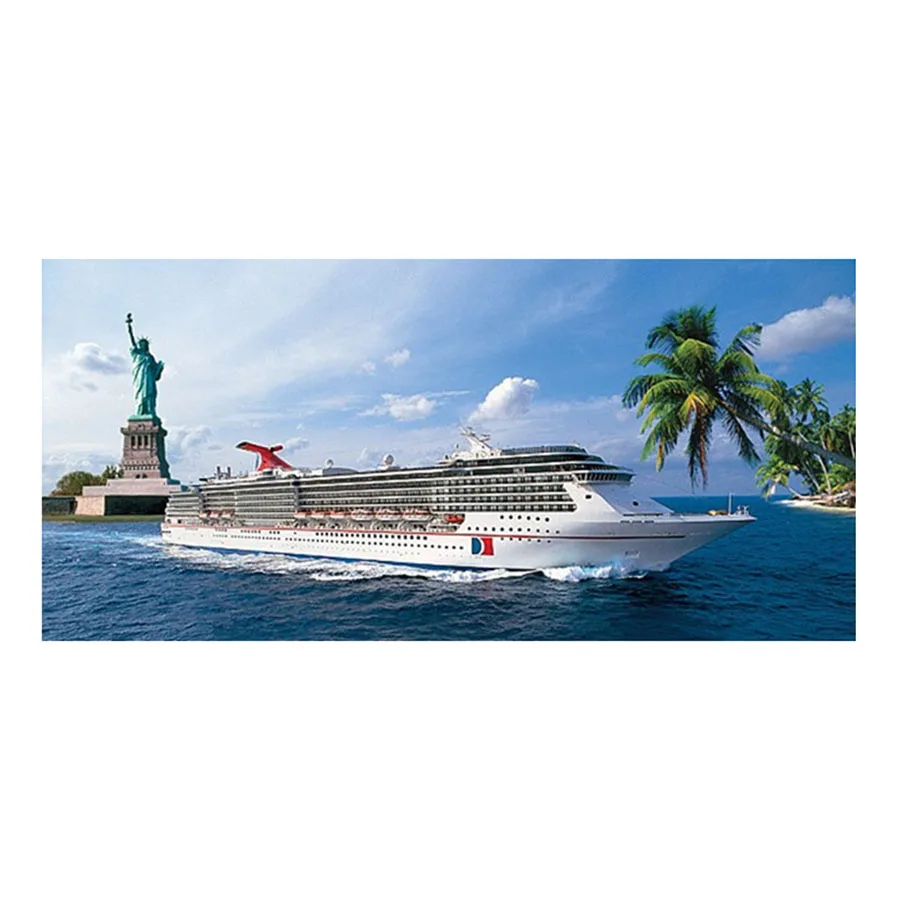 

Diy Diamond Embroidery Stitch Crystal Decorative Diamond Painting Scenic Sea Super Deluxe Mail A Cruise Ship Statue Of Liberty