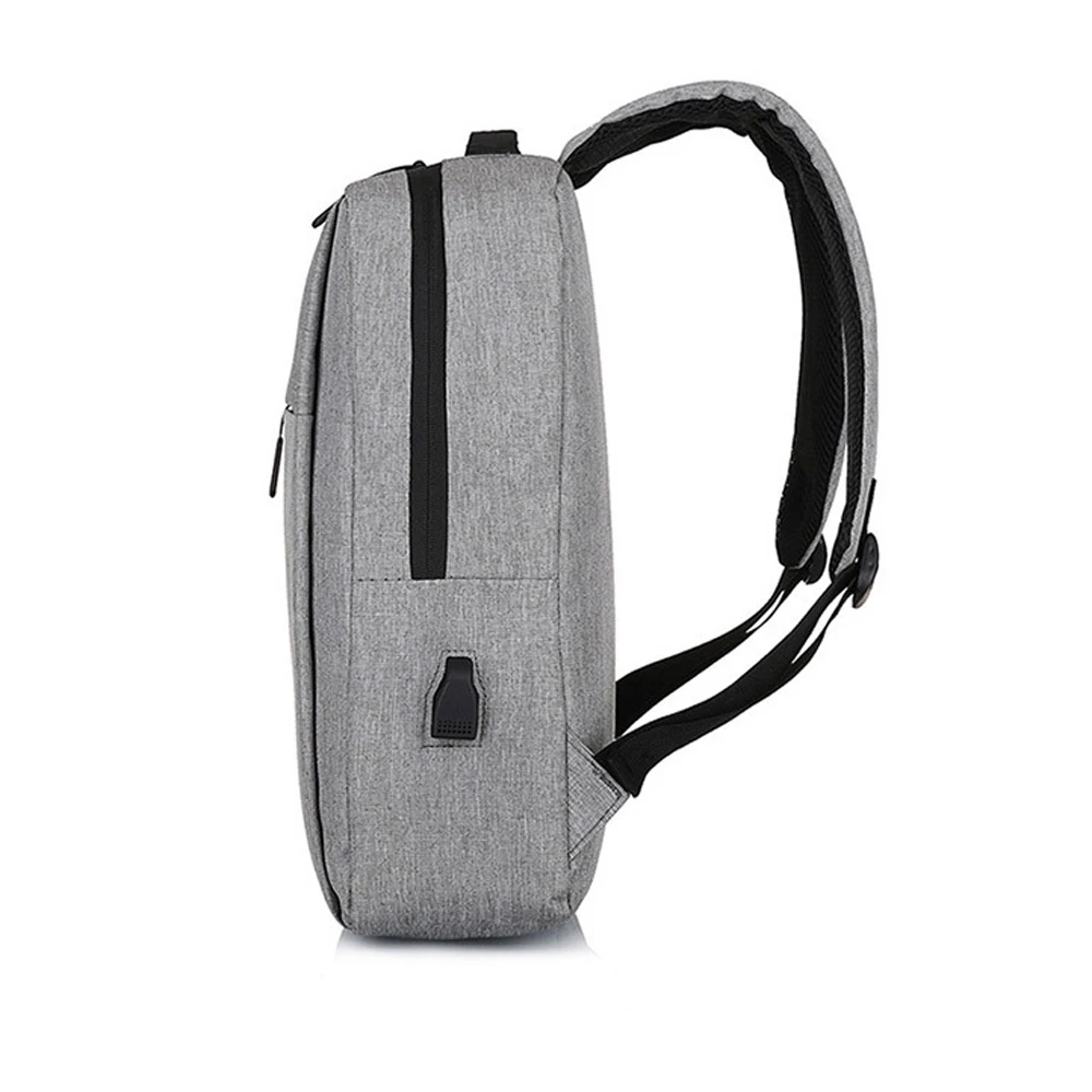 Модный деловой мужской холщовый рюкзак для ноутбука однотонный школы сумки