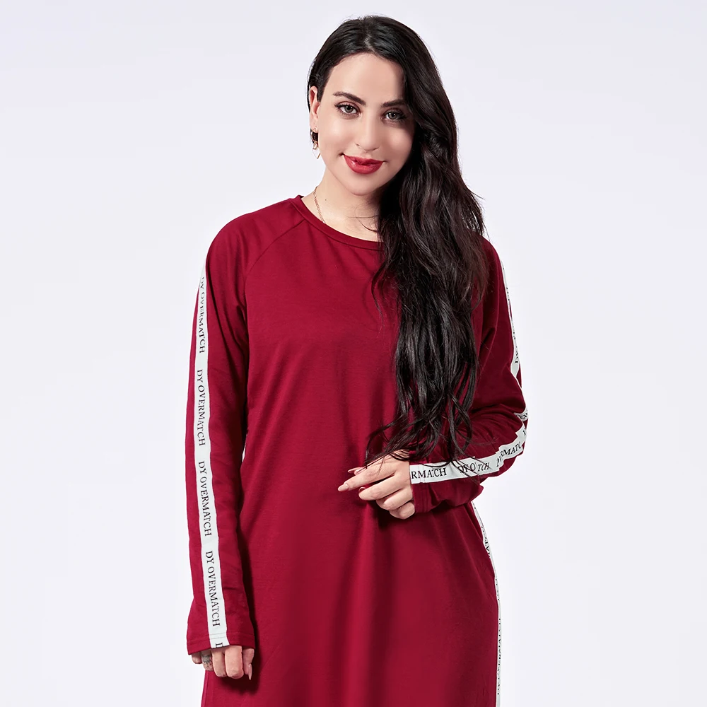 Plus Size Vestidos Robe Femme  Abaya Muslim Ukraine Long Sleeve Women Cotton Maxi Bodycon Dress Vestido Longo Ladies Dresses