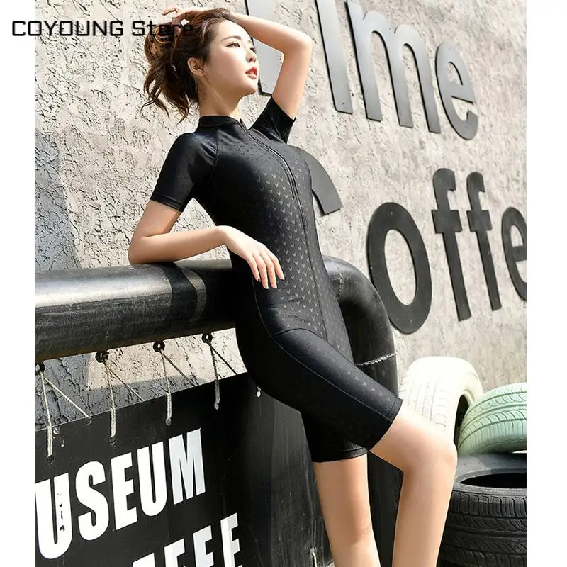 COYOUNG Store купальник женские сиамские спортивные шорты с короткими рукавами