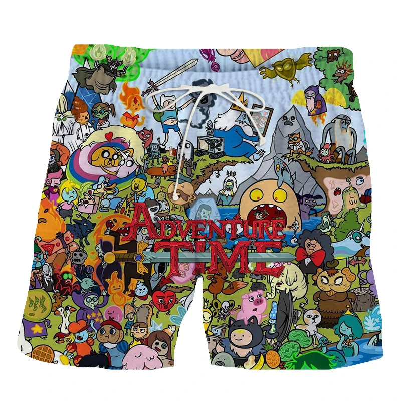 

Adventure Time Finn Jake The Dog Face Swimwear Swim Shorts Trunks 3D Beach Board Shorts Swimming Pants Swimsuits Mens Running