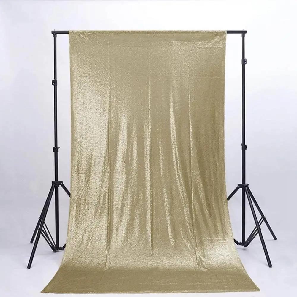 Matte Gold Блесток фон занавес радужные Свадебные украшения белого цвета 24x120 дюймов фото фон занавес s сценический Backdrops-M190921 - Цвет: Matte Gold