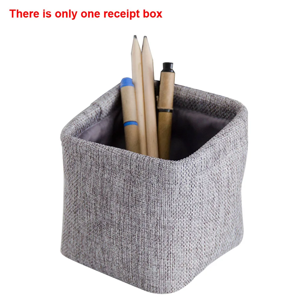 Keys Desktop Home Office Cuboid Simple Mini Storage Box Pen Holder Decorative Study Small Fashion Linen | Дом и сад