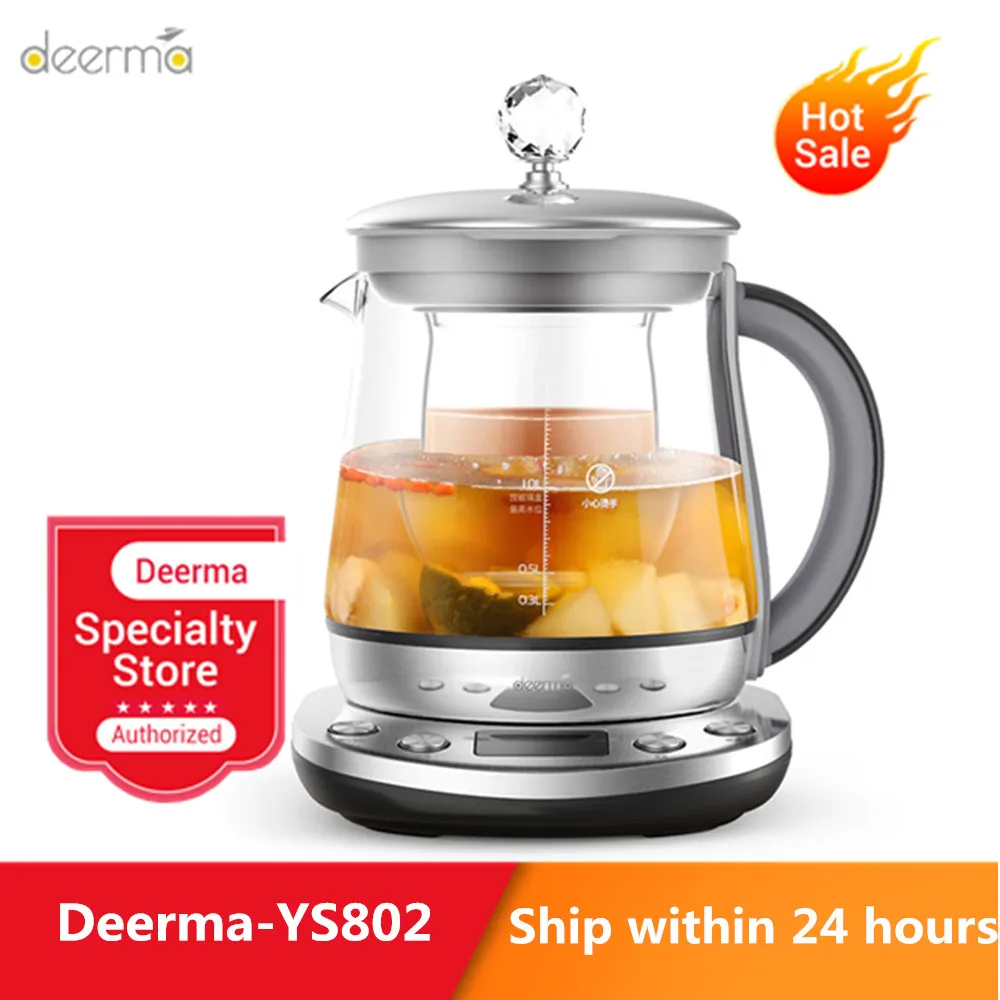Deerma DEM YS802 1 5 л многофункциональный электрический чайник из нержавеющей стали