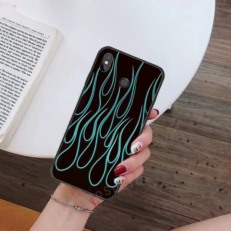 

flame Pattern art grid Phone Case For Xiaomi Redmi note 4 4X 8T 9 9s 10 K20 K30 cc9 9t pro lite max