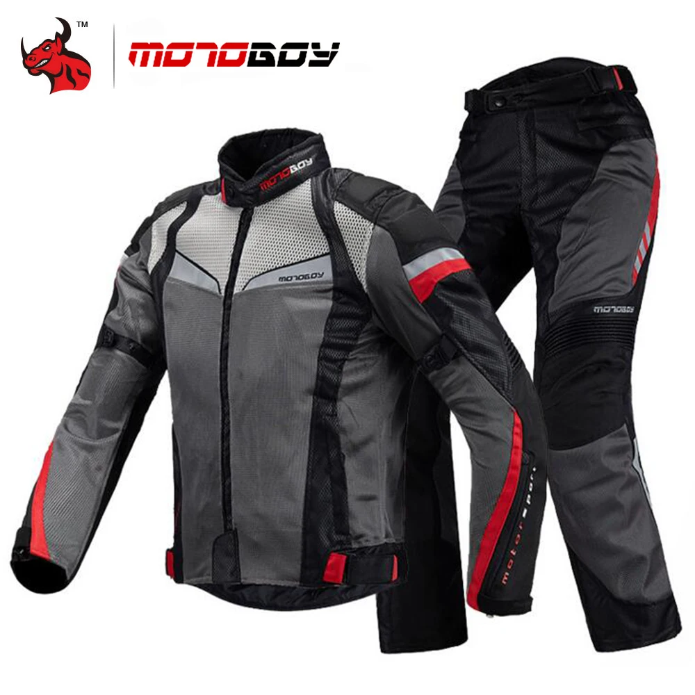 MOTOBOY мотоциклетная куртка летние дышащие костюмы для мотогонок светоотражающий, для мотокросса куртка Костюмы в Китае(стандарты CE, защитный Шестерни