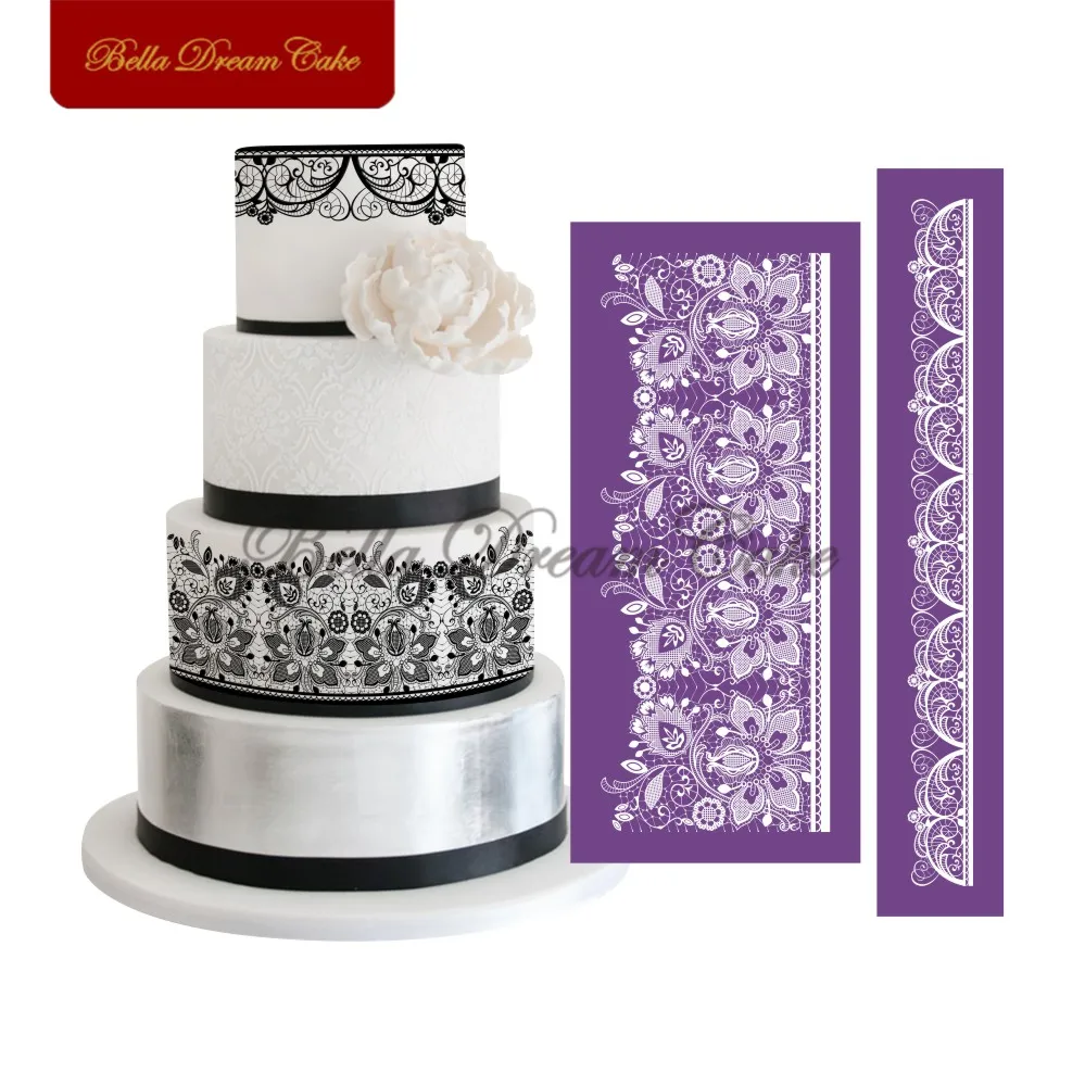 2 шт./компл. трафарет из ткани пиона сетчатый кружевной для торта инструменты